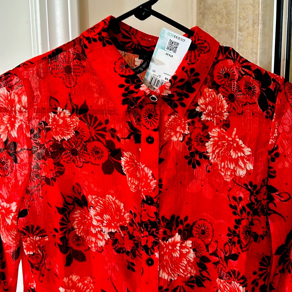 Guess Eco Clouis embellished button up top